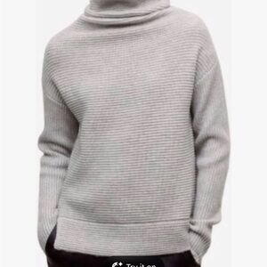 Babaton Mika Light Gray Wool Cashmere  Sweater